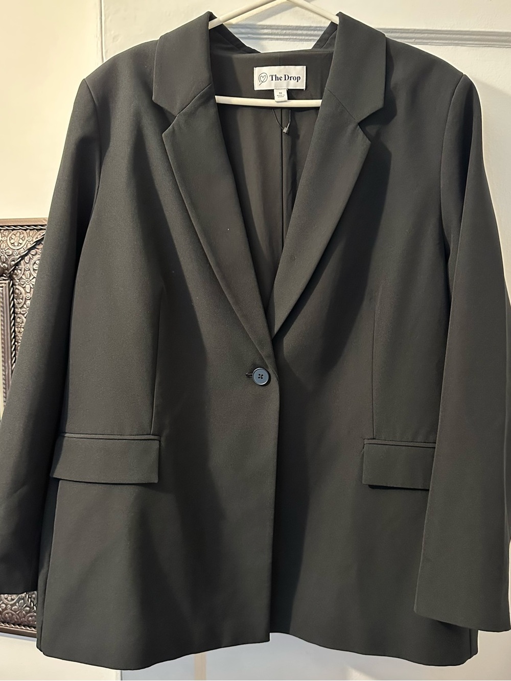 The Drop Women's Black Single-Button Blazer - Classic Tailored Look